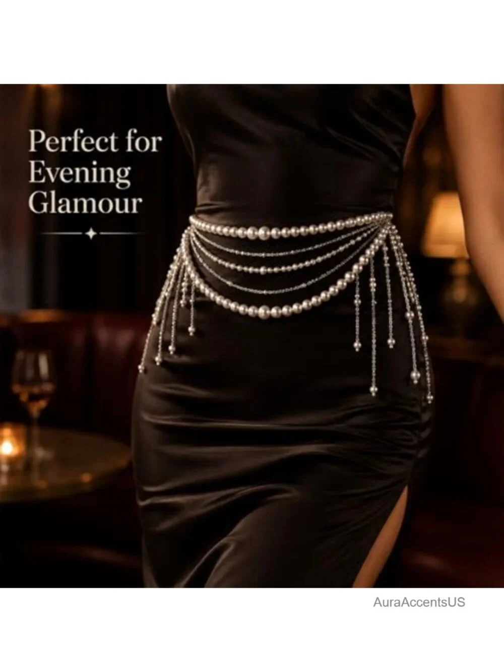 Multilayer Tassel Pearl Waist Chain Belt for Wedding Dresses - Picture 4 of 6
